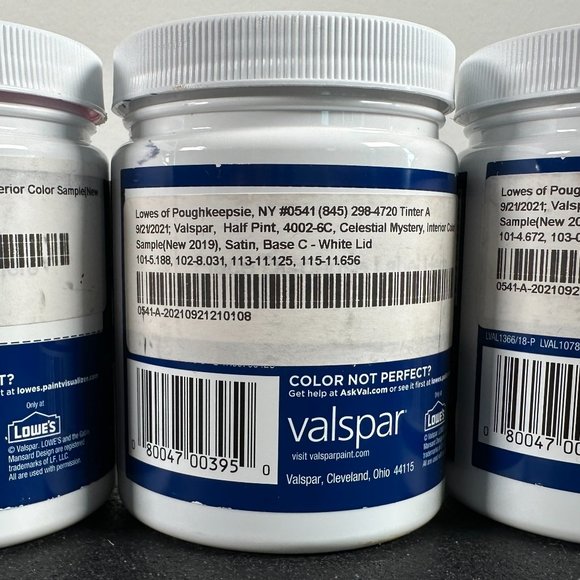 Lot of 27 Valspar Half-Pint Latex Paint Satin Sheen Color Samples -Large Variety - Picture 5 of 11